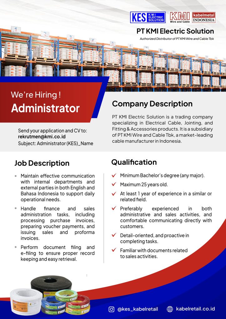 Lowongan Kerja Administrator